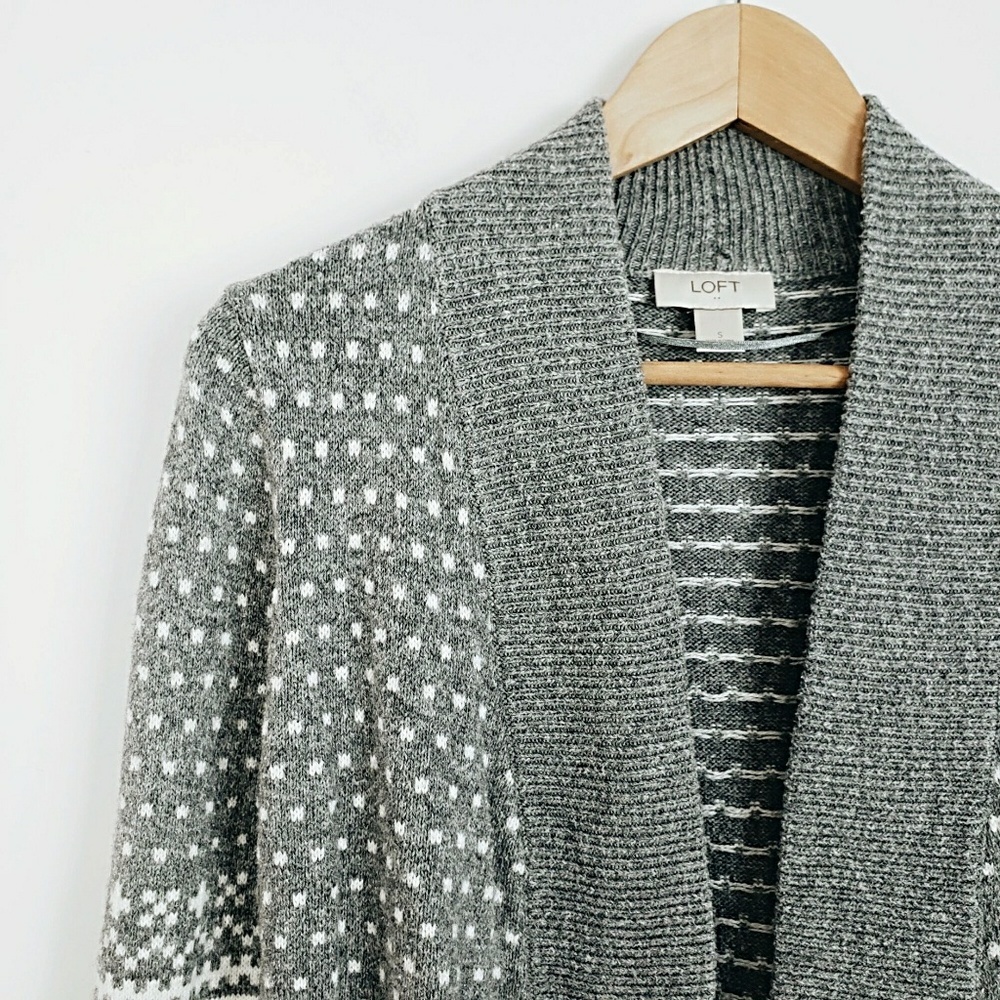 LOFT Gray Cardigan | Small - Picture 2 of 6